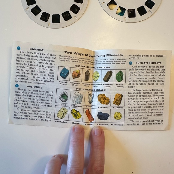 RARE View-Master Rocks and Minerals Vintage Reel Set and Educational Booklet - Picture 5 of 7